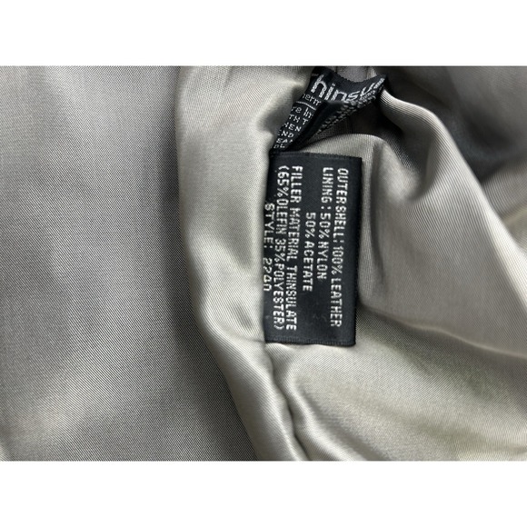 Vintage Pelle Studio Thinsulate Black Leather Coat Jacket Large Liner Full‎ Zip - Picture 14 of 15